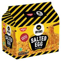 ราคา Nissin IRVINS Salted Egg Noodle นิชชิน บะหมี่กึ่งสำเร็จรูป รสไข่เค็ม 113g. x 5ซอง (29888684672)