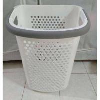 ราคา ตะกร้าผ้าล้อลาก สีขาว/เทา PLIM ขนาดจัมโบ้ (7160506576)