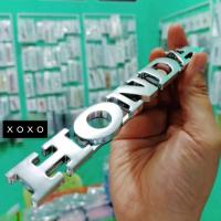 ราคา โลโก้ HONDA สีโครเมี่ยม ขนาด 15x2cm ตัวหนังสือฝาท้าย (14150562827)
