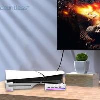 ราคา ขาตั้งแนวนอน 4 USB 2.0 Hubs เกมคอนโซลขาตั้งชั้นเก็บของสําหรับ PS5 Slim Digital Edition และ Disc Edition (57203235824)
