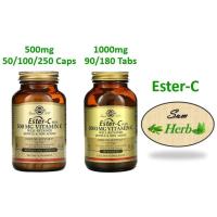 ราคา (พร้อมส่ง) Solgar Ester-C® Plus Vitamin C -- 500/1000 mg. วิตามินซี ผิวขาวกระจ่างใส ป้องกันไข้หวัด เสริมภูมิ (19320831919)