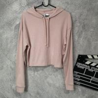 ราคา ผ้ามือสอง เสื้อครอปแขนยาวมีฮู้ด H&M (25923126883)