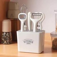 ราคา ชุดครัว6ชิ้นคอมโบเครื่องครัว5ชิ้นรวมมีดผลไม้ปอกกรรไกรไม้โฟมแท้ (24275251491)