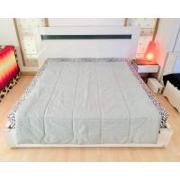 ราคา ที่นอนปิคนิค หรือท๊อปเปอร์ ขนาด 5-5.5ฟุต สีเทาปักลายตารางทั้งผืน ยี่ห้อ FLORA (สภาพใหม่) มือสองขายตามสภาพ เกาหลีแท้ (28368453322)