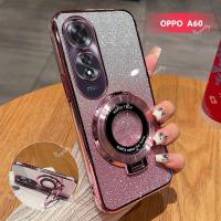 ราคา Luxury Glitter กรณี OPPOA 60 ปกหลังสําหรับ OPPO A60 A79 A38 A18 A58 A17 K A78 A98 โทรศัพท์ปลอก CPH2631 กันกระแทกกันชนแหวนดูดซับวงเล็บนุ่มกรณี OPPOA60 4G OPPOA79 (28560057308)