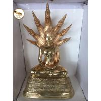ราคา พระประจำวันเสาร์ พระปางนาคปรก ทองเหลือง หน้าตัก 9" ขัดเงา (5351285227)