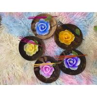 ราคา กระทงจากกะลามะพร้าว กระทงกะลา กระทงเทียนหอม เทียนหอมดอกกุหลาบ (29655290628)