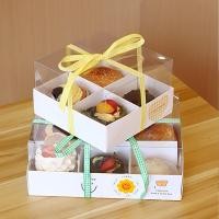 ราคา กล่องเค้ก เค้กมินิ กล่อง 4 ช่อง 6 ช่อง แบ่งขาย (26308227209)