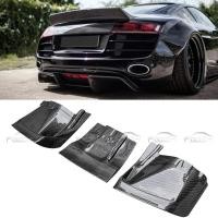 ราคา Carbon Fiber Rear Bumper Diffuser Spoiler Boot Lip For Audi R8 2008-2015 Auto Tuning (25647844258)