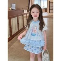 ราคา ชุดเจ้าหญิงเงือก ไอชา ชุดฝ้ายแท้ พิมพ์การ์ตูน สวมใส่ง่ายบนผิว กระโปรงปักเลื่อม ชุดสองชิ้น (24746569373)