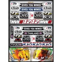 ราคา สติ๊กเกอร์ติดชิวหมวกกันน็อต อาราอิ Arai Helmet Sticker Arai Helmet MOTOGP (21891610271)