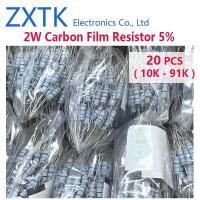 ราคา 20PCS 2W Carbon Film Resistor 5% แหวนสี 10K-91K 10K 12K 15K 18K 20K 22K 24K 27K 30K 33K 36K 39K 43K 82K 91K Carbon Film Resistor (40276258013)