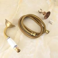 ราคา ทองเหลืองโบราณมือถือฝักบัวโทรศัพท์สไตล์บรอนซ์ห้องน้ําหัวฝักบัวมือสเปรย์ประหยัดน้ําด้วย1.5เมตรท่อ2ฮะ260 (47602518181)