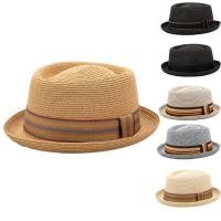 ราคา ❤ วินเทจพายหมูหมวกผู้ชายปีกกว้างผ้าขนสัตว์สักหลาด Fedora หมวกสีดำโบสถ์แจ๊สริบบิ้นสักหลาดปานามาเ (44207504281)