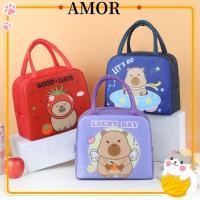 ราคา AMOR การ์ตูนถุงอาหารกลางวัน,ผ้าลายการ์ตูน Capybara กระเป๋าอาหารกลางวัน,ทนทานอลูมิเนียมฟิล์มซับ 8 สี Capybara Ice Pack เด็กผู้ใหญ่ (57754179839)