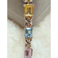 ราคา สร้อยข้อมือพลอยแท้ ฝังพลอยเรนโบว์ (17575810675)