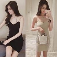 ราคา มินิเดรส สายเดี่ยว สายคู่ไขว้หลัง ผ้าไหมพรม (9846331262)