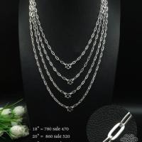 ราคา สร้อยคอลายโซ่เรือ เงินแท้ (18816254950)