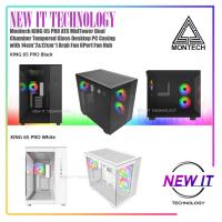 ราคา Montech KING 65 PRO ATX MidTower Dual Chamber กระจกนิรภัยเดสก์ท็อป PC ปลอก 14 ซม.*2 & 12 ซม.*1 พัดลม Argb 6 พอร์ตพัดลม Hub (50452274015)