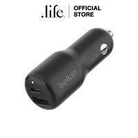 ราคา BELKIN หัวชาร์จมือถือในรถยนต์ Boost Charge Dual Car Charger 42 วัตต์ By Dotlife (40624141461)