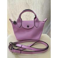 ราคา Used Longchamp Le Pliage Cuir Lether mini top handle bag ของแท้ เป็นหนังนะคะ (26330822258)