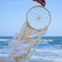 ราคา ตาข่ายดักฝัน เครื่องรางดักฝัน ดรีมแคชเชอร์ ตาข่ายดักฝันร้าย มาคราเม่ DREAM CATCHER Macrame โมบาย แขวนผนัง (27283667731)