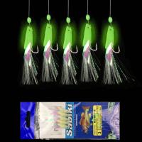 ราคา [พร้อมส่ง] ตะขอตกปลาทะเล เหล็กคาร์บอน SABIKI พร้อมลูกปัดเรืองแสง 4 ตะขอ 5 ชิ้น 1 ถุง# 3# 2# 1# 1/0# ตะขอเบ็ดตกปลา (20503052506)