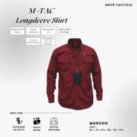 ราคา เสื้อเชิ้ตยุทธวิธี M-tac แขนยาวสําหรับผู้ชาย KEMEJA สี Maroon - ยืดหยุ่นสําหรับเหตุการณ์อย่างเป็นทางการและลําลอง (56152569784)