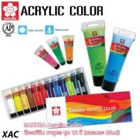 ราคา Sakura สีอะคริลิค ชุด 12 สี 20 มล. สีน้ำอะคริลิค สีซากุระ (7949211037)