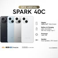 ราคา TECNO SPARK 40C (8/128GB) (8/256GB) แถมฟรี PREMIUM SELFIE STICK 1.1 WITH LIGHT+ประกันจอแตก (รับประกัน 1ปี) (46555063967)