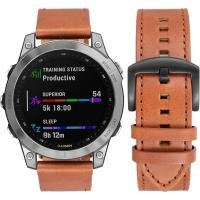 ราคา Quickfit สายนาฬิกาหนังแท้สําหรับ Garmin Fenix 8 51 มม./7X/6X/5X/3, Tactix Delta, Enduro - 26 มม. เปลี่ยน Band (52952609145)