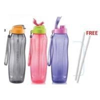 ราคา Tupperware Slim Eco Bottle with Straw 1.0L/ Air Botol/ ขวดน้ํา/ Tupperware Slim Eco Bottle 1L/ Eco Bottle Brush (49003566616)
