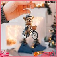 ราคา [บ้าน]✌เครื่องประดับต้นคริสต์มาสเหมือนจริงลูกสุนัขขี่จักรยานจี้2งแบนคู่พิมพ์อะคริลิแขวนตกแต่งสําหรับต้นไม้ตกแต่งบ้าน (27868129182)