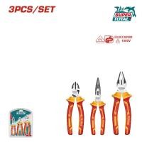 ราคา [ TOTAL ] (THT2K0302) ชุดคีมหุ้มฉนวน 3 ชิ้น | ได้รับการรับรอง VDE 1000V | เครื่องมือความปลอดภัยไฟฟ้า (54703314295)