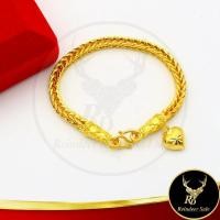ราคา 95BD สร้อยข้อมือ สร้อยข้อมือแฟชั่น ลายสี่เสา งานเคลือบแก้ว เหมือนแท้ 100% ทองโคลนนิ่ง ทองชุบ ทองเคลือบแก้ว น้ำหนัก 1 บาท (21580040374)