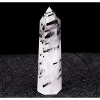 ราคา 1PcNatural Black Tourmaline In Quartz Tower / Top Quality / Transformation Meditation Stone / Decoration And Collection. (10898709561)