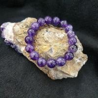 ราคา ข้อมืออเมทิสต์ หินอเมทิสต์(Amethyst) 12 มิลอเมทิส อะเมทิสต์ (5231968330)