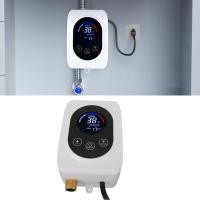 ราคา เครื่องทำน้ำอุ่น Tankless ไฟฟ้าร้อนทันที 3000W LCD หน้าจอสัมผัสสำหรับห้องครัวห้องน้ำอ่างล้างจานก๊อกน้ำประหยัดพื้นที่สีขาว (40426590494)