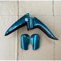 ราคา ชุดบังโคลนหน้า+ฝาครอบโช๊ค 1 คู่ ซ้ายขวา สีเขียว 127 Wave 100/110 รุ่นแรก ตัวเก่า ตาคู่ เฟรมรถ เวฟ100s/110s (19688674918)