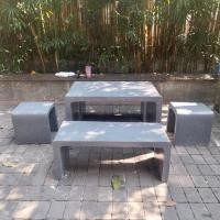 ราคา ชุดโต๊ะสนาม ชุดโต๊ะปูนซีเมนตร์ รุ่น Loft ลายหินอ่อน (20588467215)