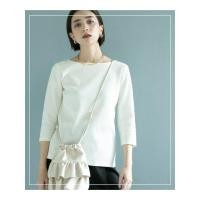 ราคา Lepsim เสื้อยืดคอปาดผ้าร่องแขนสามส่วน (44151303488)