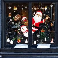 ราคา พร้อมส่ง สติ๊กเกอร์ติดผนัง คริสต์มาส สติ๊กเกอร์ กระจก ผนัง Wall Sticker Christmas Decoration DIY Wallpaper (12460230552)