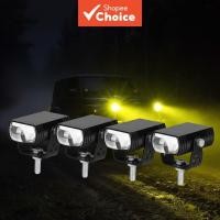 ราคา ไฟสปอตไลท์ LED ติดกระจังหน้ารถ 1 ชิ้น, ไฟสูง-ไฟต่ําสีเหลือง-ขาว สําหรับรถออฟโรด, มอเตอร์ไซค์, รถกระบะ และรถเอสยูวี (42523709146)
