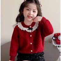 ราคา เสื้อกันหนาวคาร์ดิแกนสไตล์ชาแนลสำหรับเด็ก เสื้อถักสีแดง สวมใส่ง่ายและเหมาะสำหรับทุกกิจกรรม (54452135393)