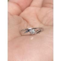 ราคา แหวนทองคำขาวแท้ 37.5%(9k) เพชรแท้เบลเยี่ยม 0.10ct. (5295520216)