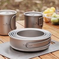 ราคา กระทะ Pure Titanium Bowl Titanium Pan พับ Camping กระทะกระทะบนโต๊ะอาหารแบบพกพา Camping ชุดกระทะกลางแจ้ง TN75 (51852888217)