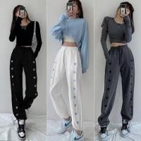 ราคา พร้อมส่งกางเกงขายาว ทรงเกาหลีงานปักลายหัวใจ กางเกงขายาวทรงขาจั้ม ใส่แล้วดูขาเรียวมาก (6284061307)