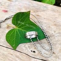 ราคา สร้อยคอจี้แหวน สร้อยสอตนเลส สลักชื่อฟรี (5328306324)