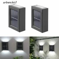 ราคา URBANCHIC 2 ชิ้นโคมไฟติดผนังพลังงานแสงอาทิตย์,กันน้ําพลังงานแสงอาทิตย์พลังงานแสงอาทิตย์แสง,โคมไฟรักษาความปลอดภัยขึ้นลงแสงไฟตกแต่งโคมไฟพลังงานแสงอาทิตย์โคมไฟถนน (56254883672)