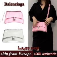 ราคา Balenciaga Hourglass สีชมพู กระเป๋าสะพายข้าง ของแท้100% (26077063178)